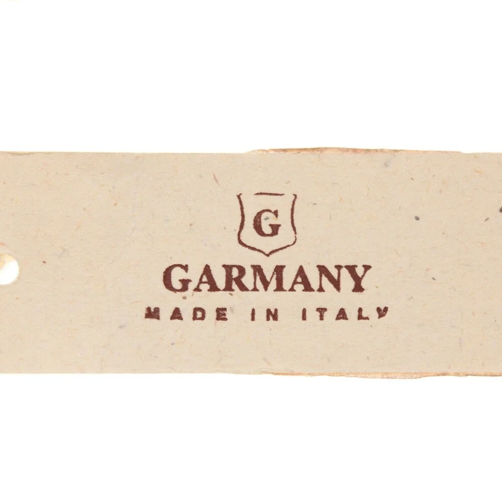 Garmany NWT Woven Belt Size 105 (US 40) in Yellow Leather Made in Italy